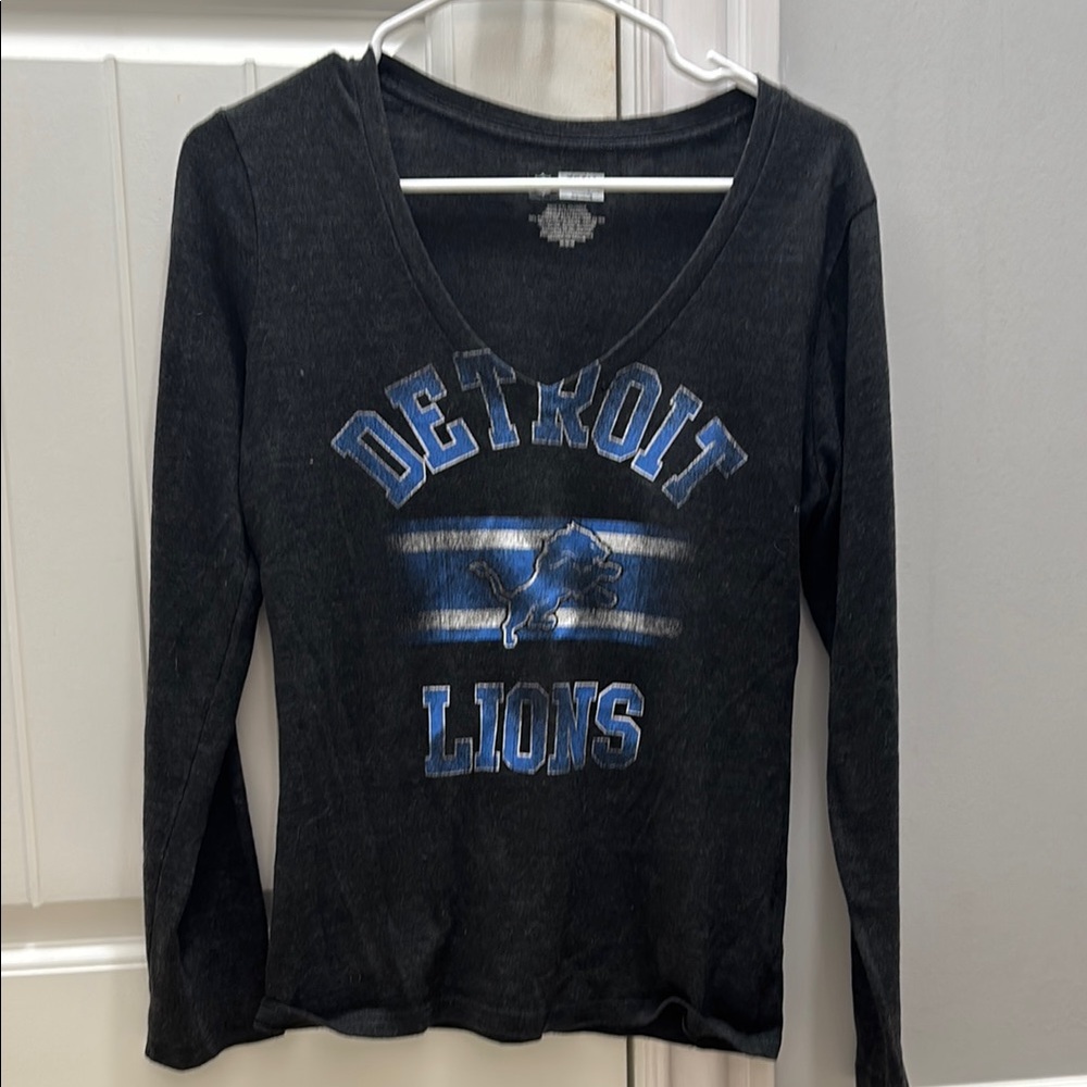 Team Apparel Black NFL Detroit Lions medium Women's Shirt